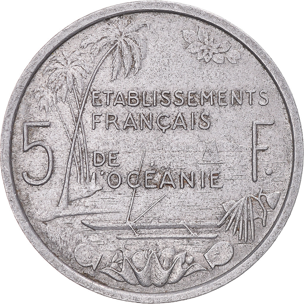 Munten, Oceania, 5 Francs, 1952