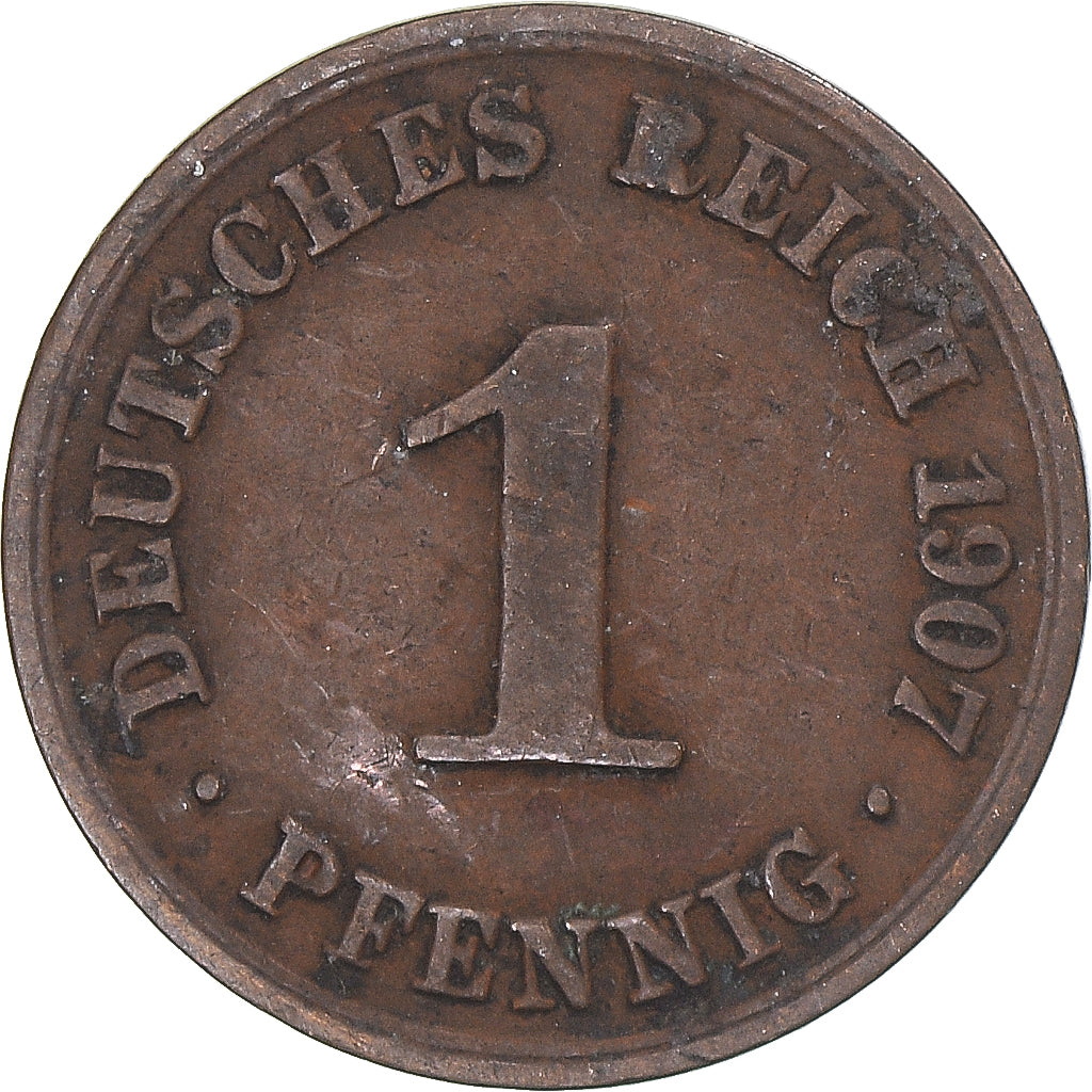 Moneta, Germania, Pfennig, 1907