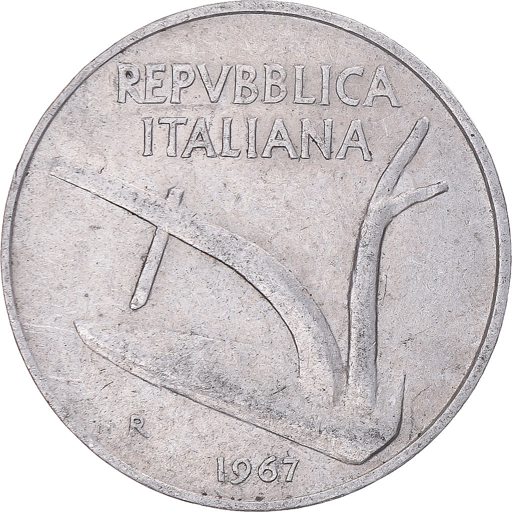 Munten, Italië, 10 Lire, 1967
