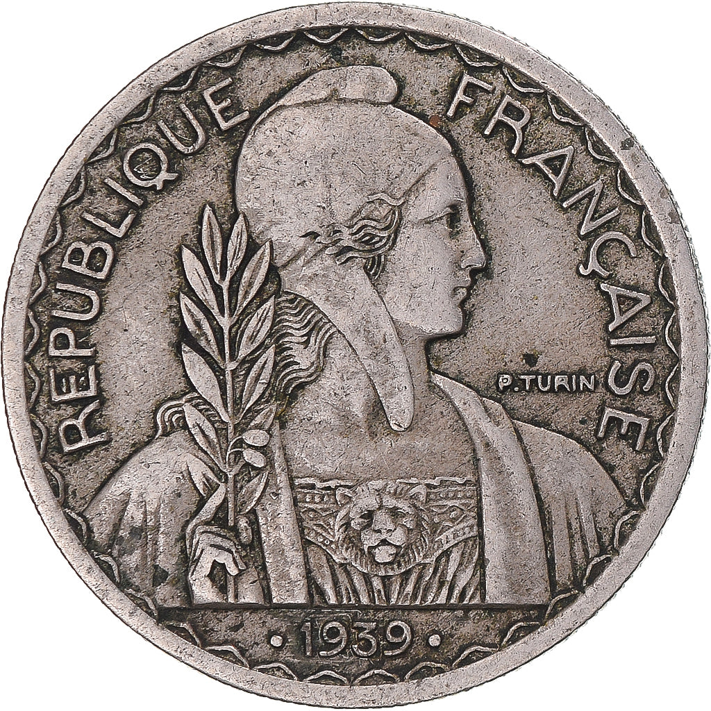 Coin, French Indochina, 20 Cents, 1939