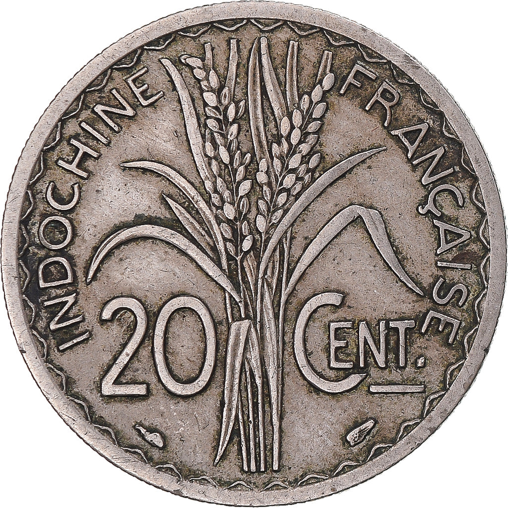 Coin, French Indochina, 20 Cents, 1939