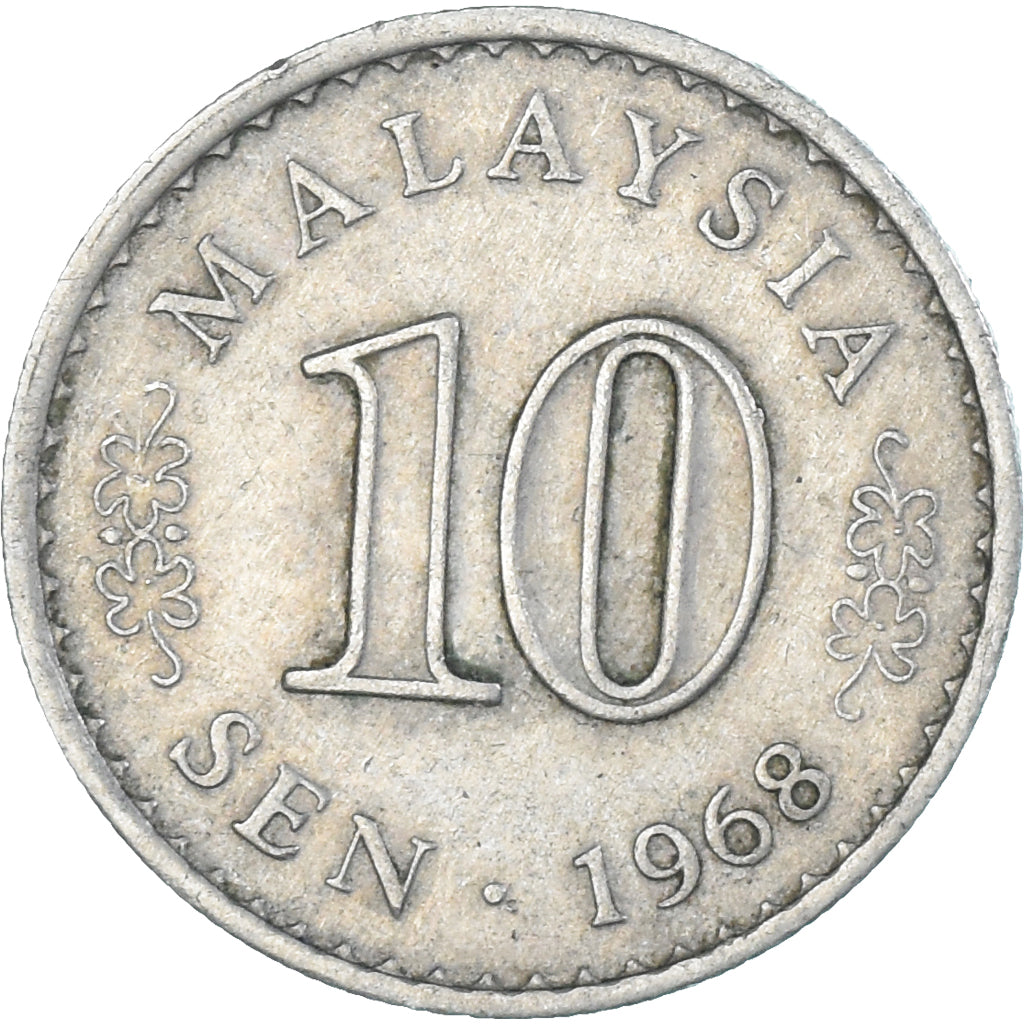 Moneda, Malasia, 10 Sen, 1968