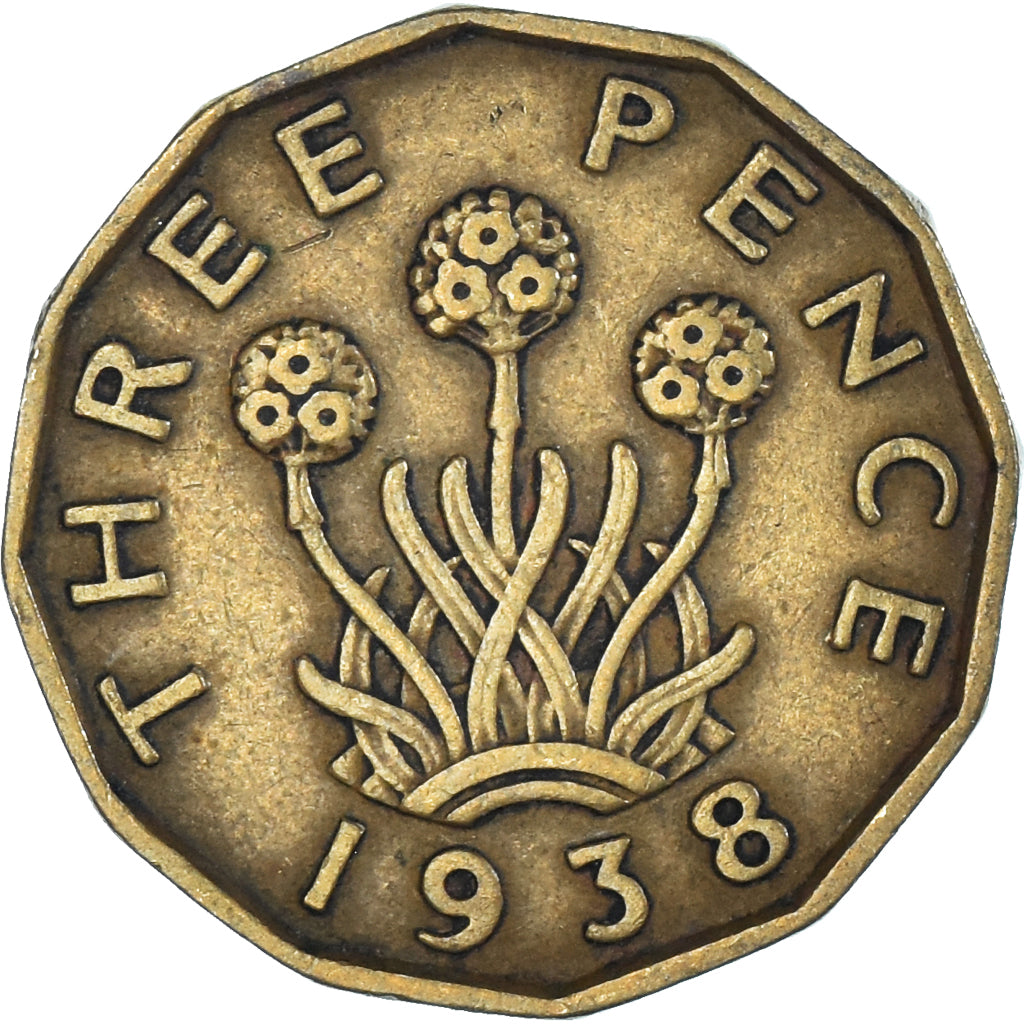 Moneta, Wielka Brytania, 3 Pence, 1938