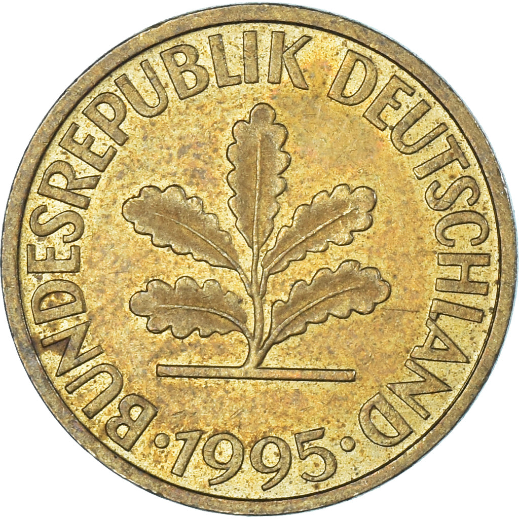 Moeda, Alemanha, 10 Pfennig, 1995