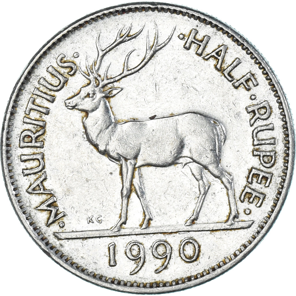 Münze, Mauritius, 1/2 Rupee, 1990