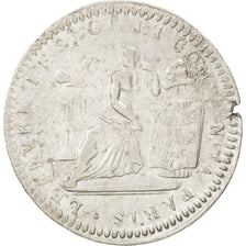 FRANCE, 10 Sols, 1792, KM #Tn18, EF(40-45), Silver, Brandon #242d, 1.41