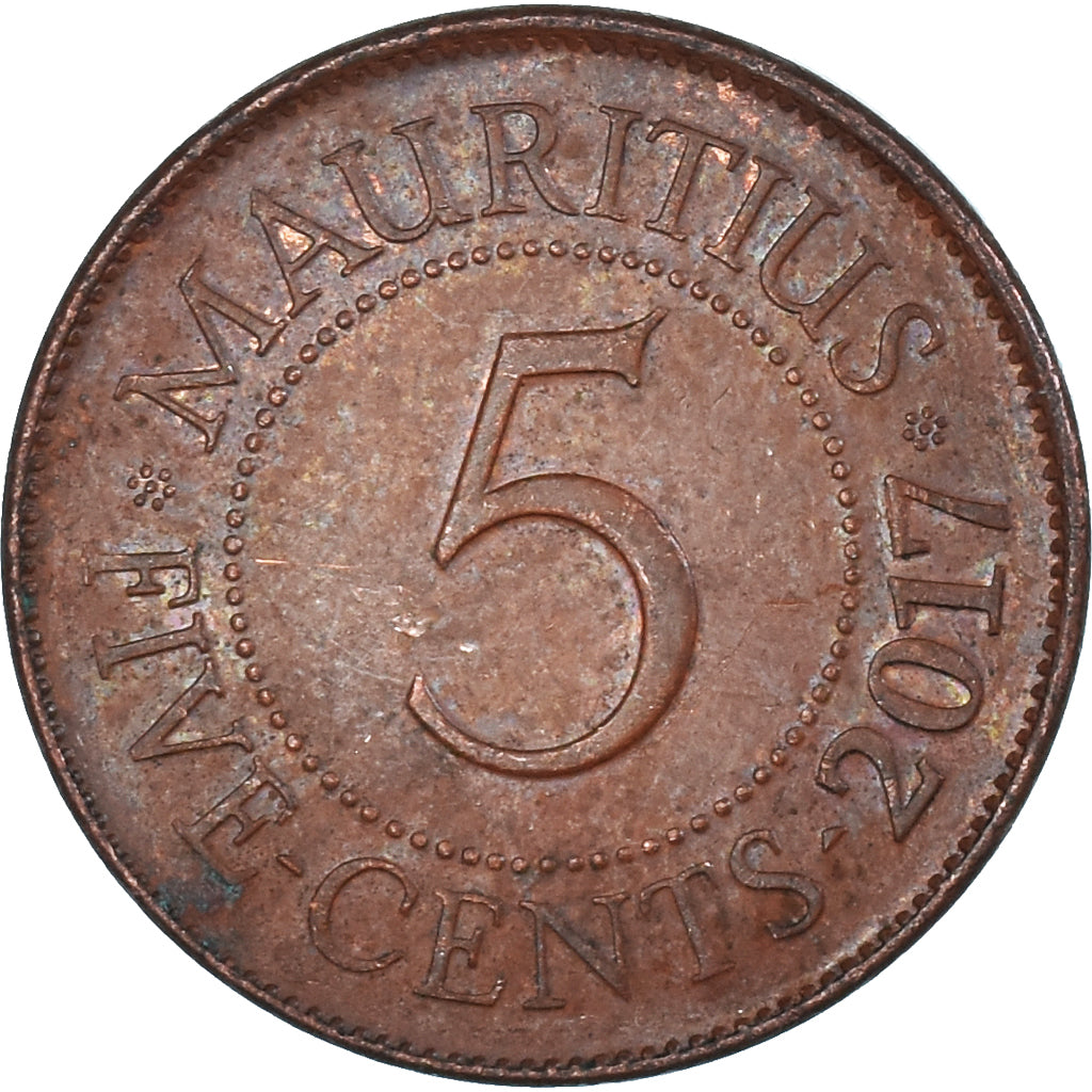 Coin, Mauritius, 5 Cents, 2017