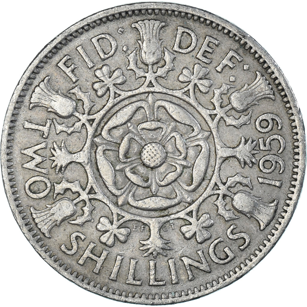 Moneta, Wielka Brytania, Florin, Two Shillings, 1959