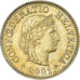 Moneda, Suiza, 5 Rappen, 2001