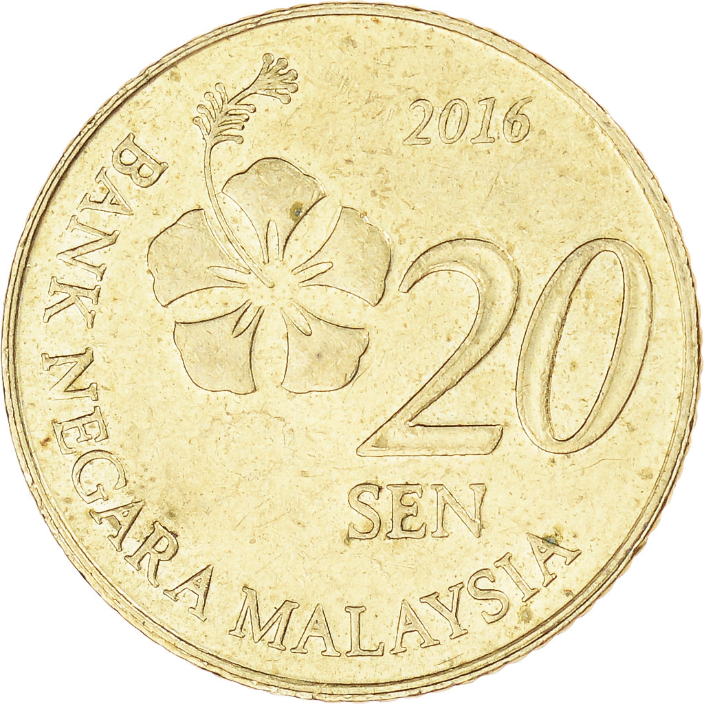 Münze, Malaysia, 20 Sen, 2016