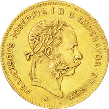AUSTRIA, 4 Florin 10 Francs, 1885, KM #2260, EF(40-45), Gold, 3.21