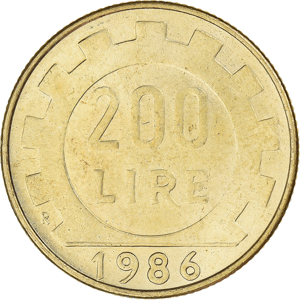 Moneta, Włochy, 200 Lire, 1986