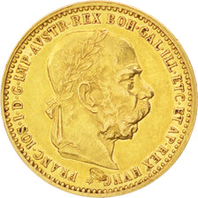 AUSTRIA, 10 Corona, 1906, KM #2805, AU(55-58), Gold, 19, 3.38