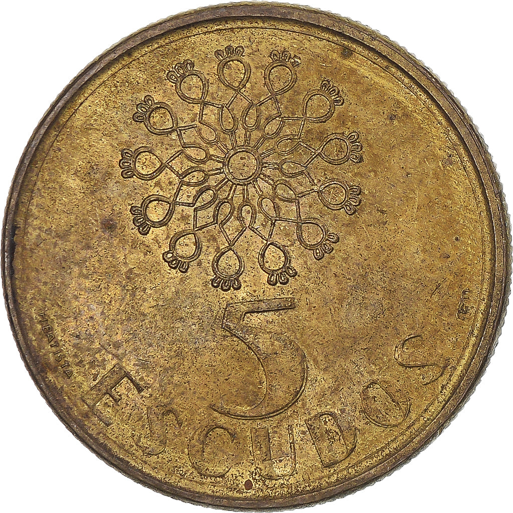 Moneda, Portugal, 5 Escudos, 1989