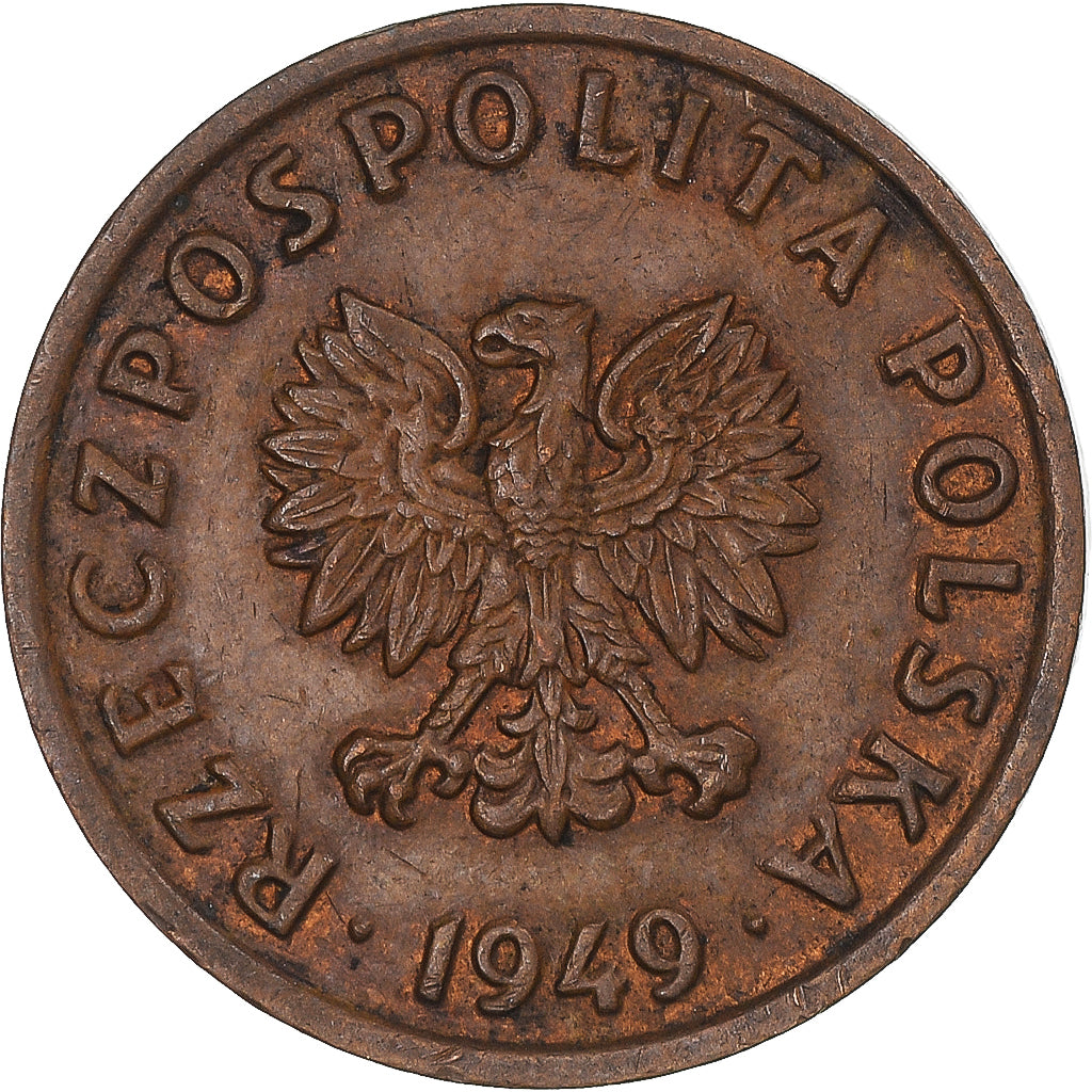 Moneta, Polonia, 5 Groszy, 1949