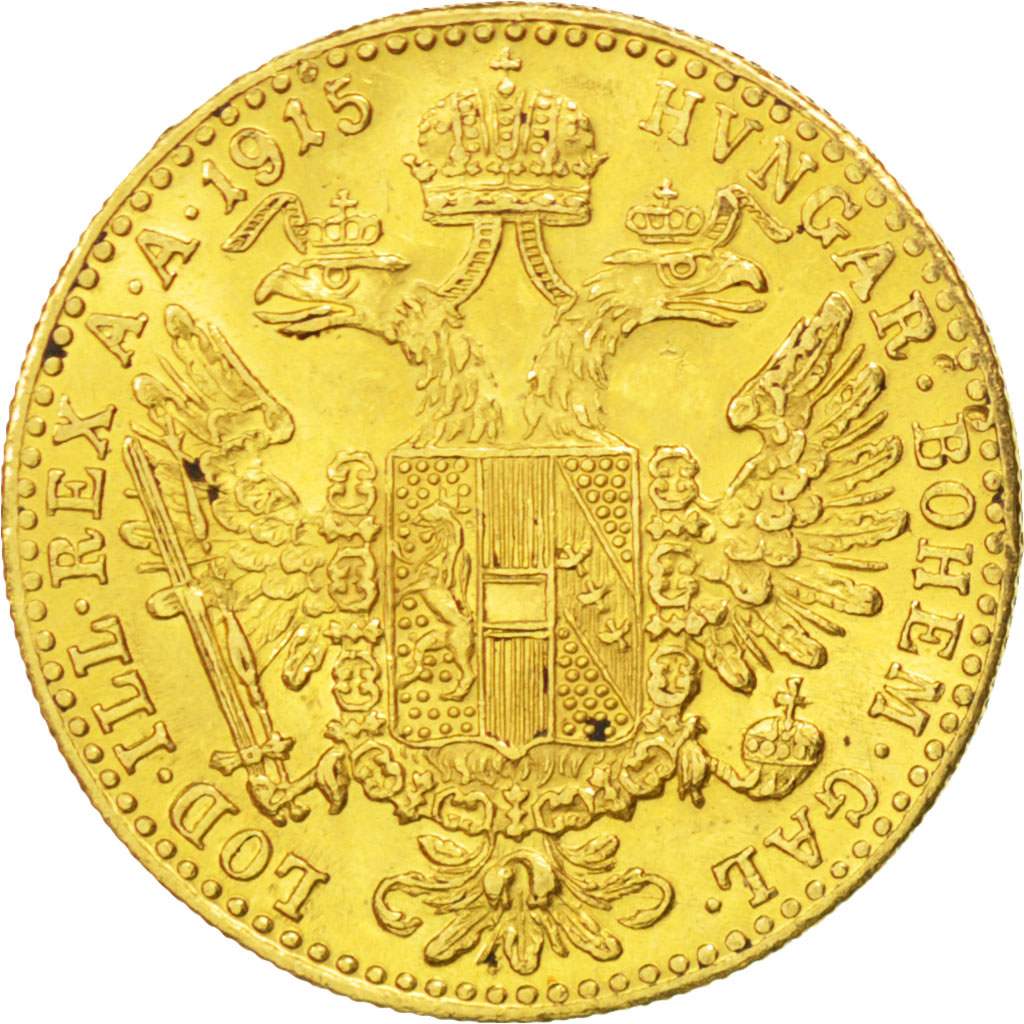 AUSTRIA, Ducat, 1915, KM #2267, MS(60-62), Gold, 3.49