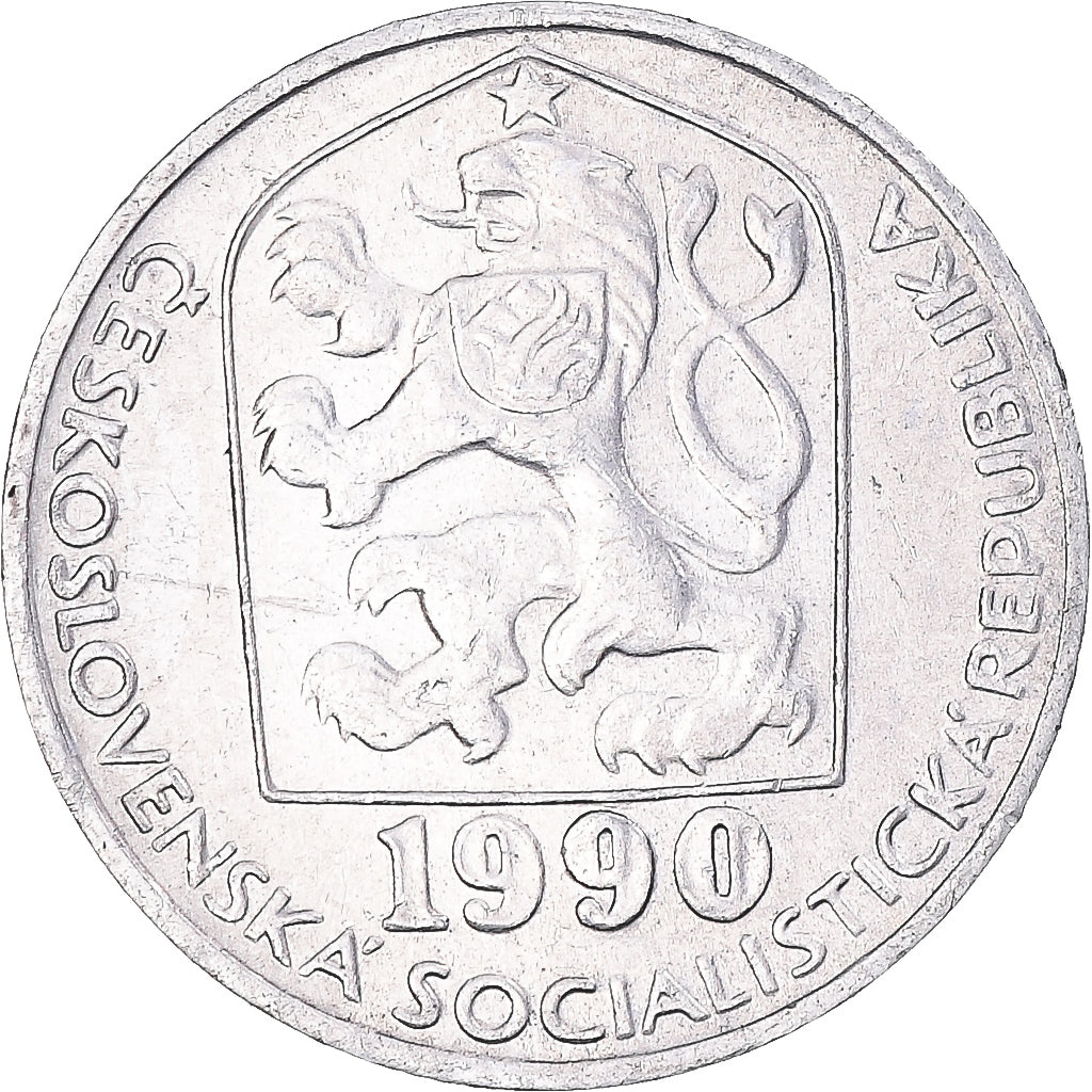 Moeda, Checoslováquia, 5 Haleru, 1990
