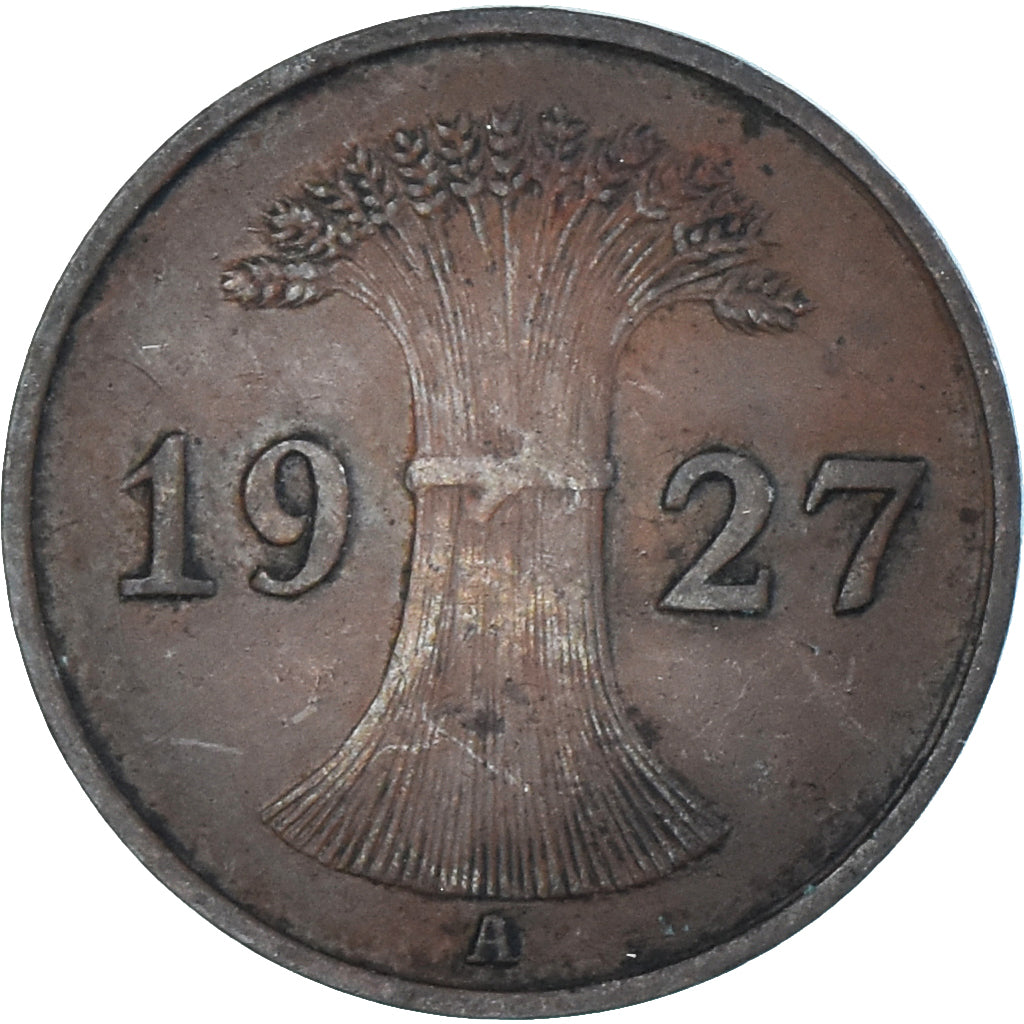 Monnaie, Allemagne, Reichspfennig, 1927