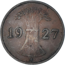 Monnaie, Allemagne, Reichspfennig, 1927
