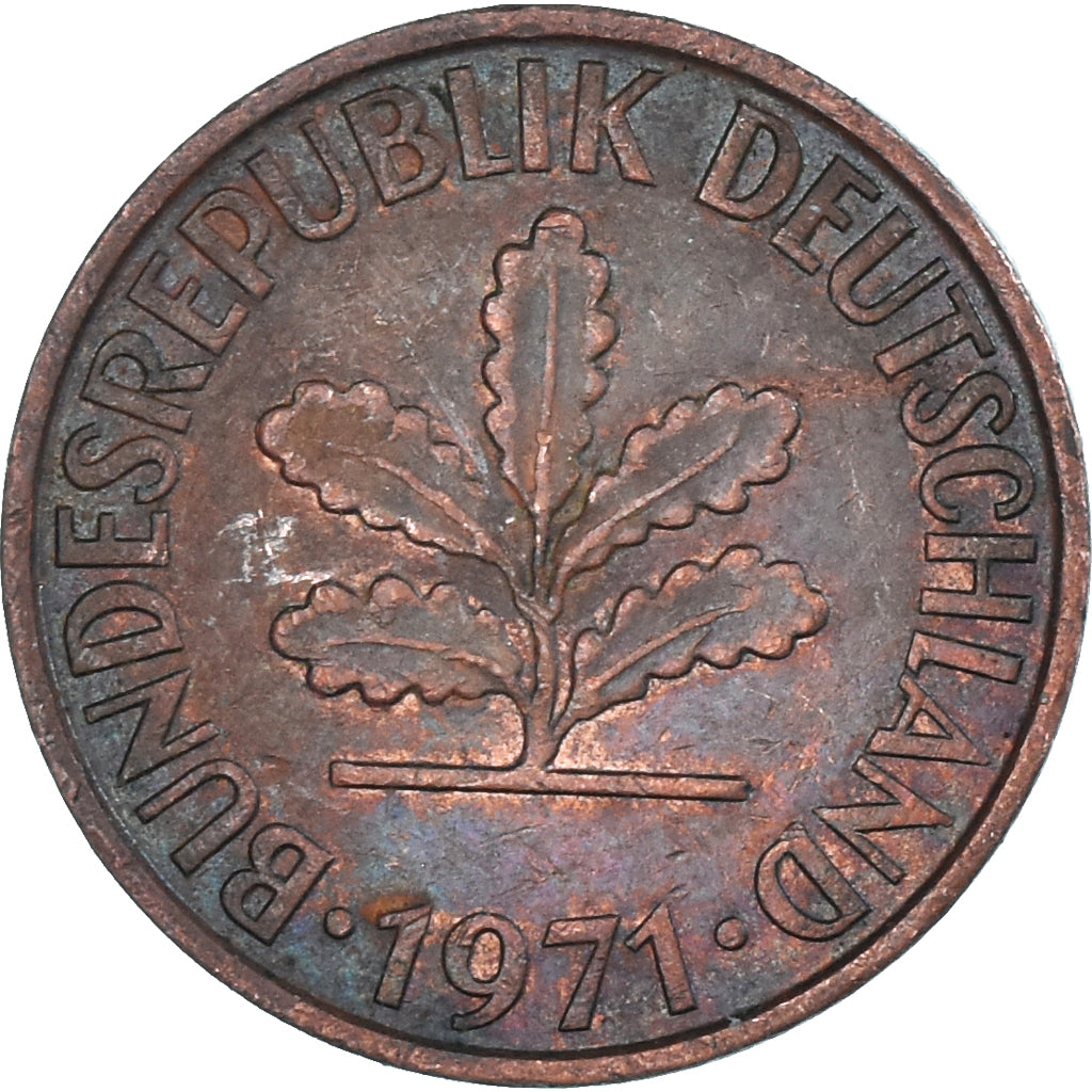 Munten, Duitsland, 2 Pfennig, 1971
