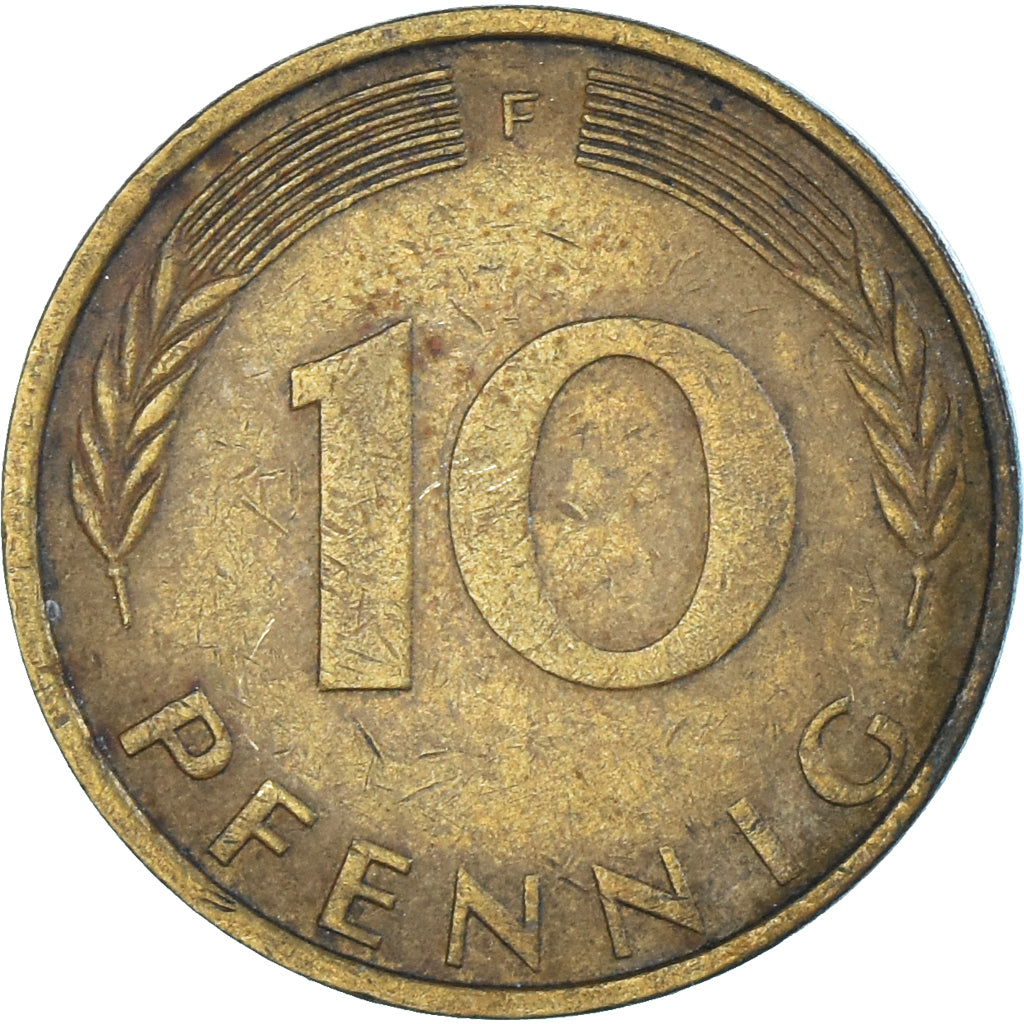 Moneta, Niemcy, 10 Pfennig, 1974