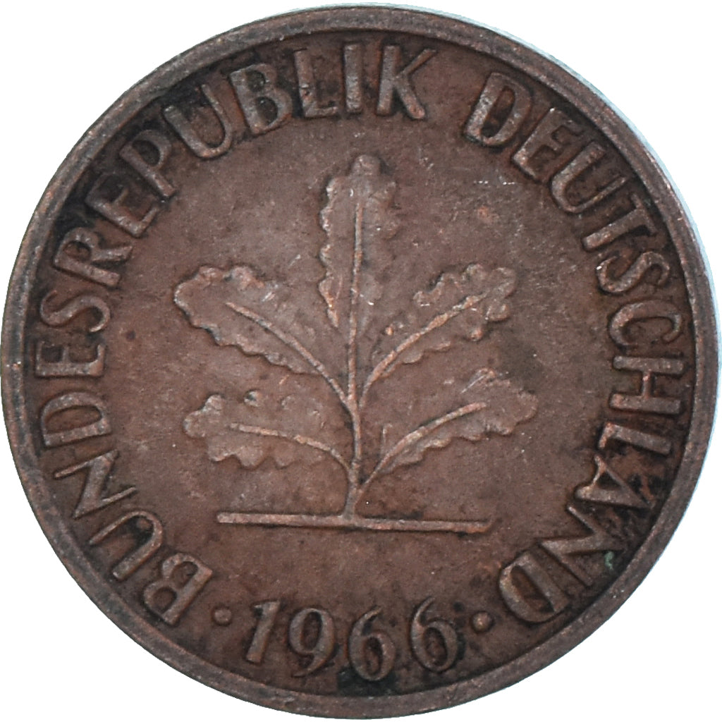 Münze, Deutschland, Pfennig, 1966