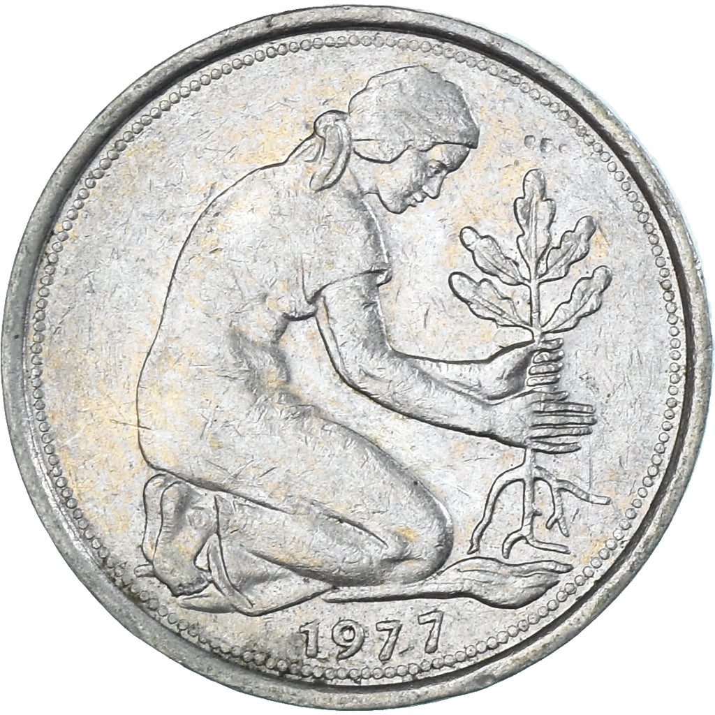 Moneta, Niemcy, 50 Pfennig, 1977