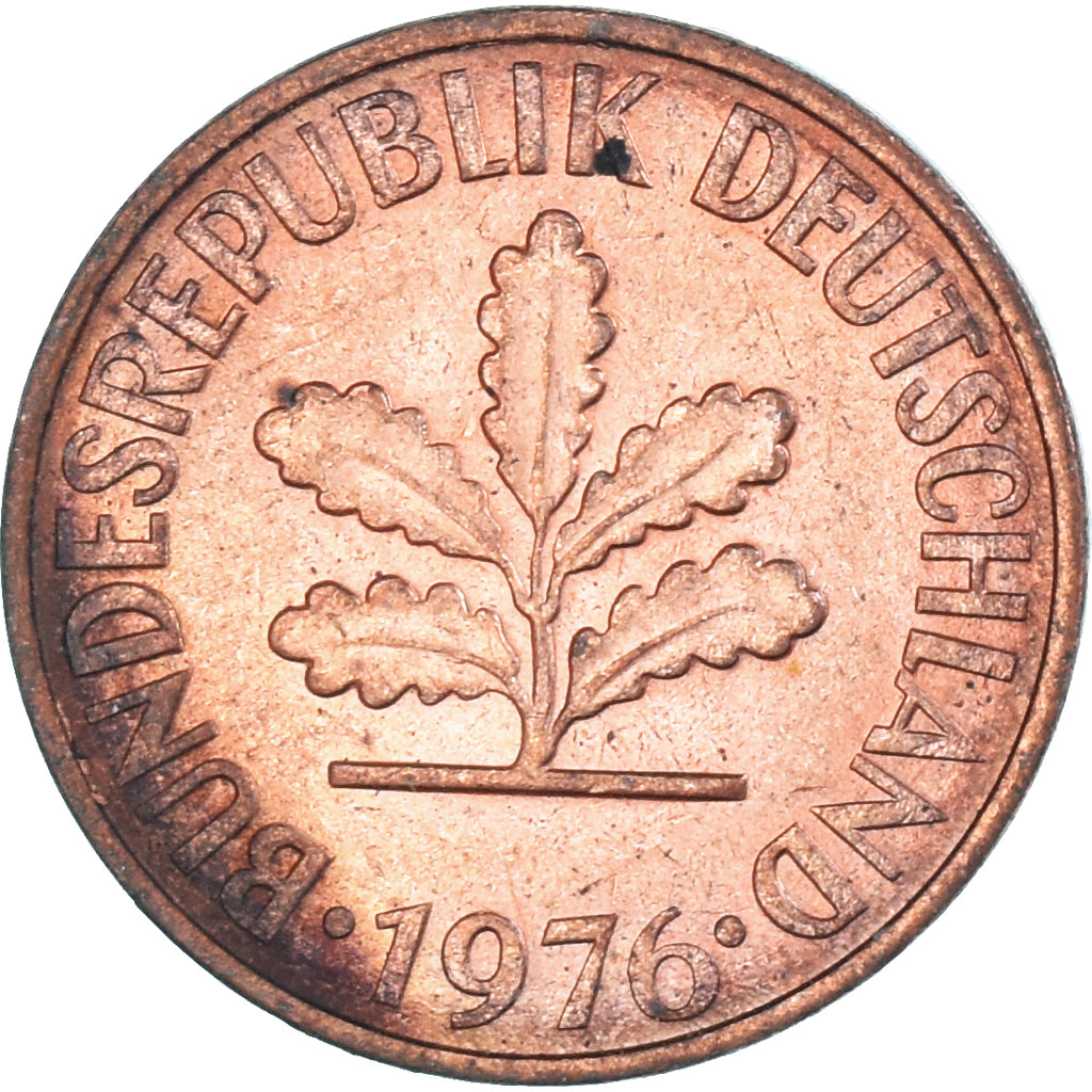 Münze, Deutschland, 2 Pfennig, 1976