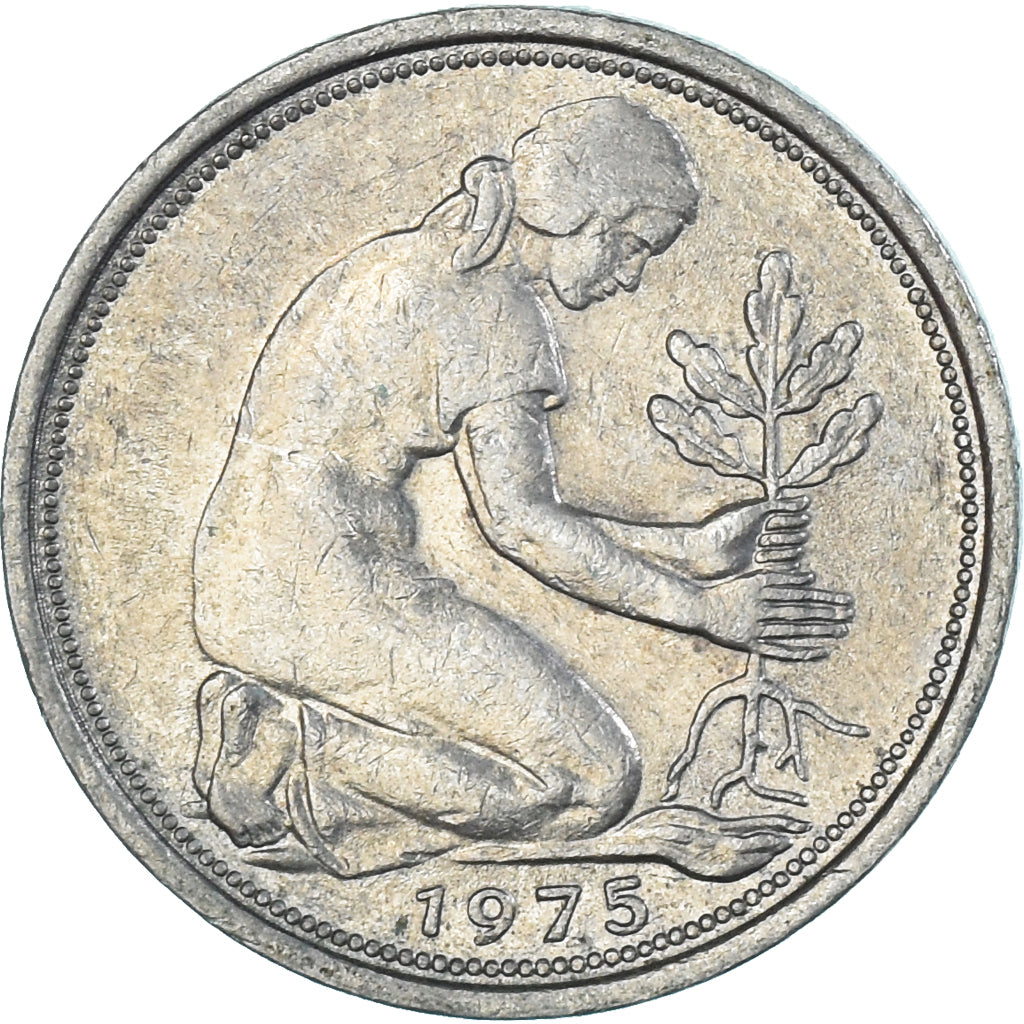 Coin, Germany, 50 Pfennig, 1975
