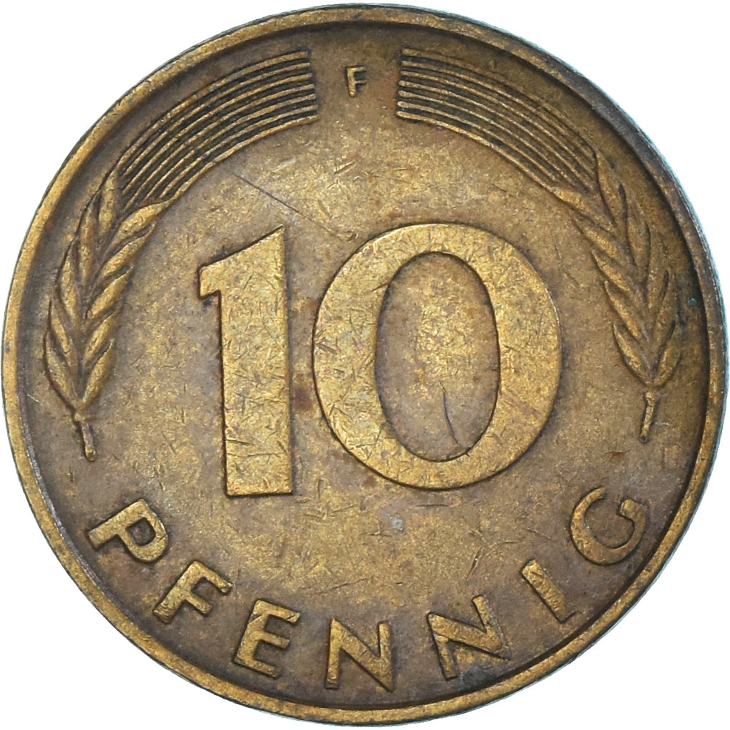 Coin, Germany, 10 Pfennig, 1977