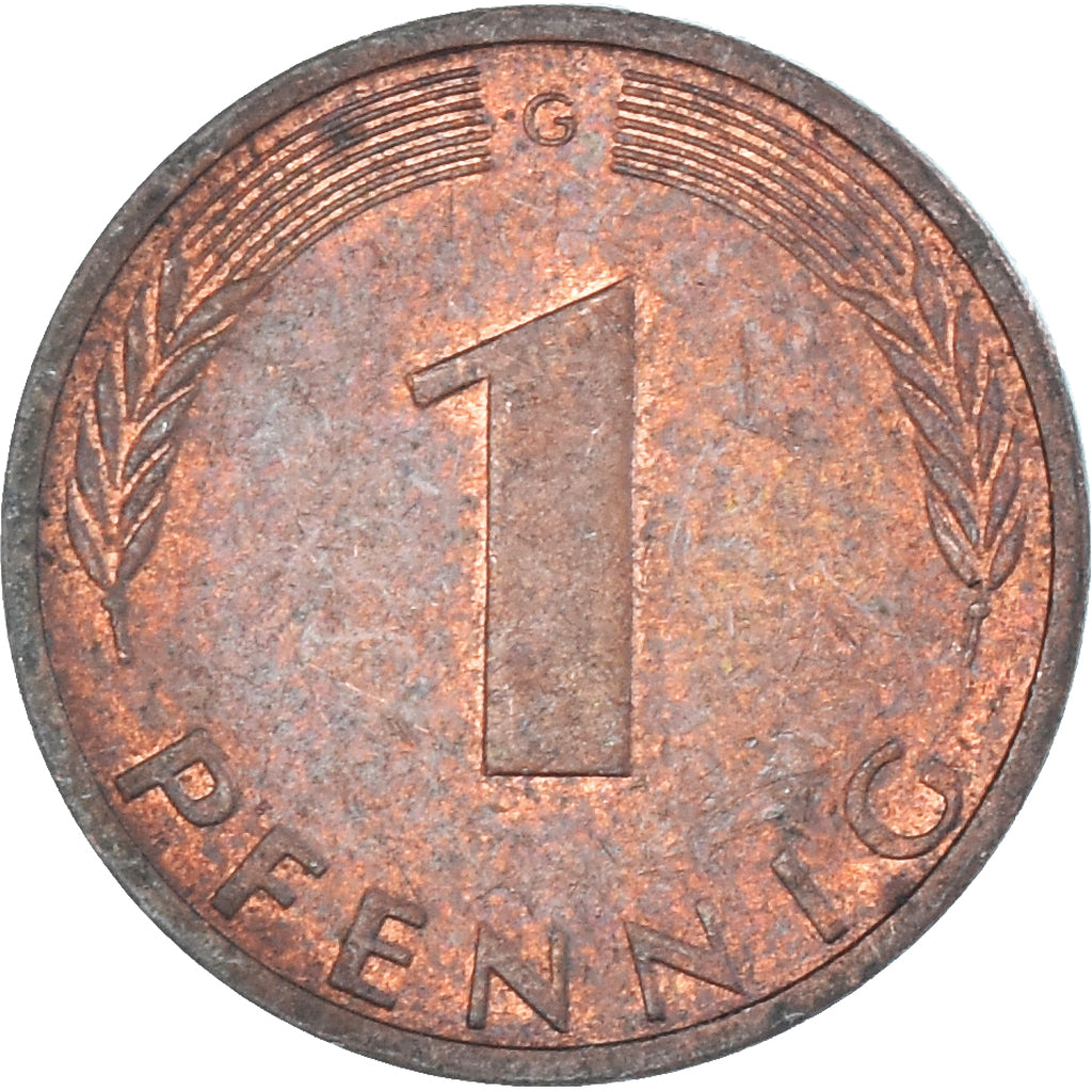 Monnaie, Allemagne, Pfennig, 1975