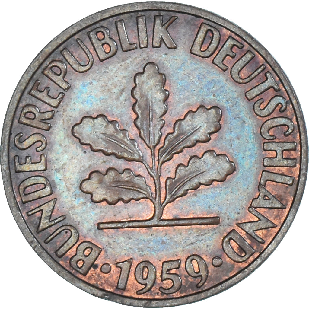 Moeda, Alemanha, 2 Pfennig, 1959