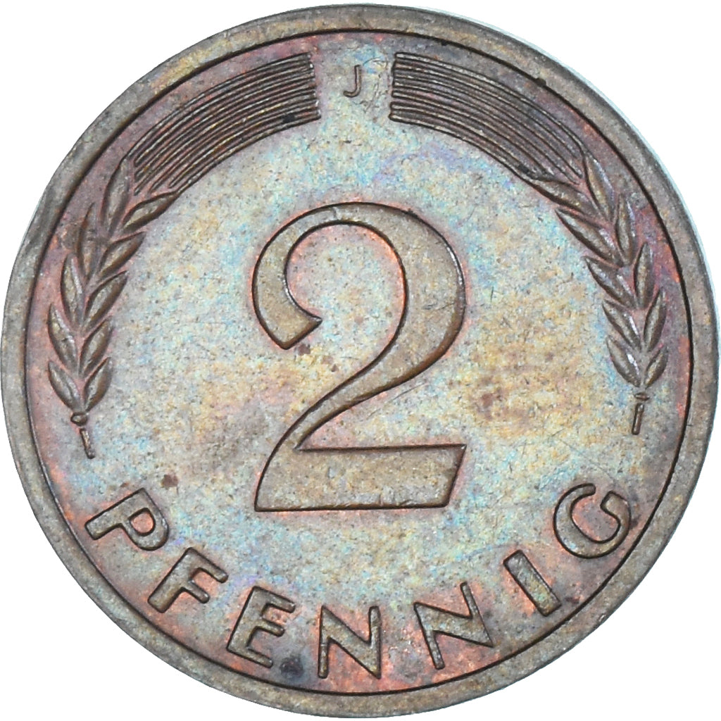 Moeda, Alemanha, 2 Pfennig, 1959