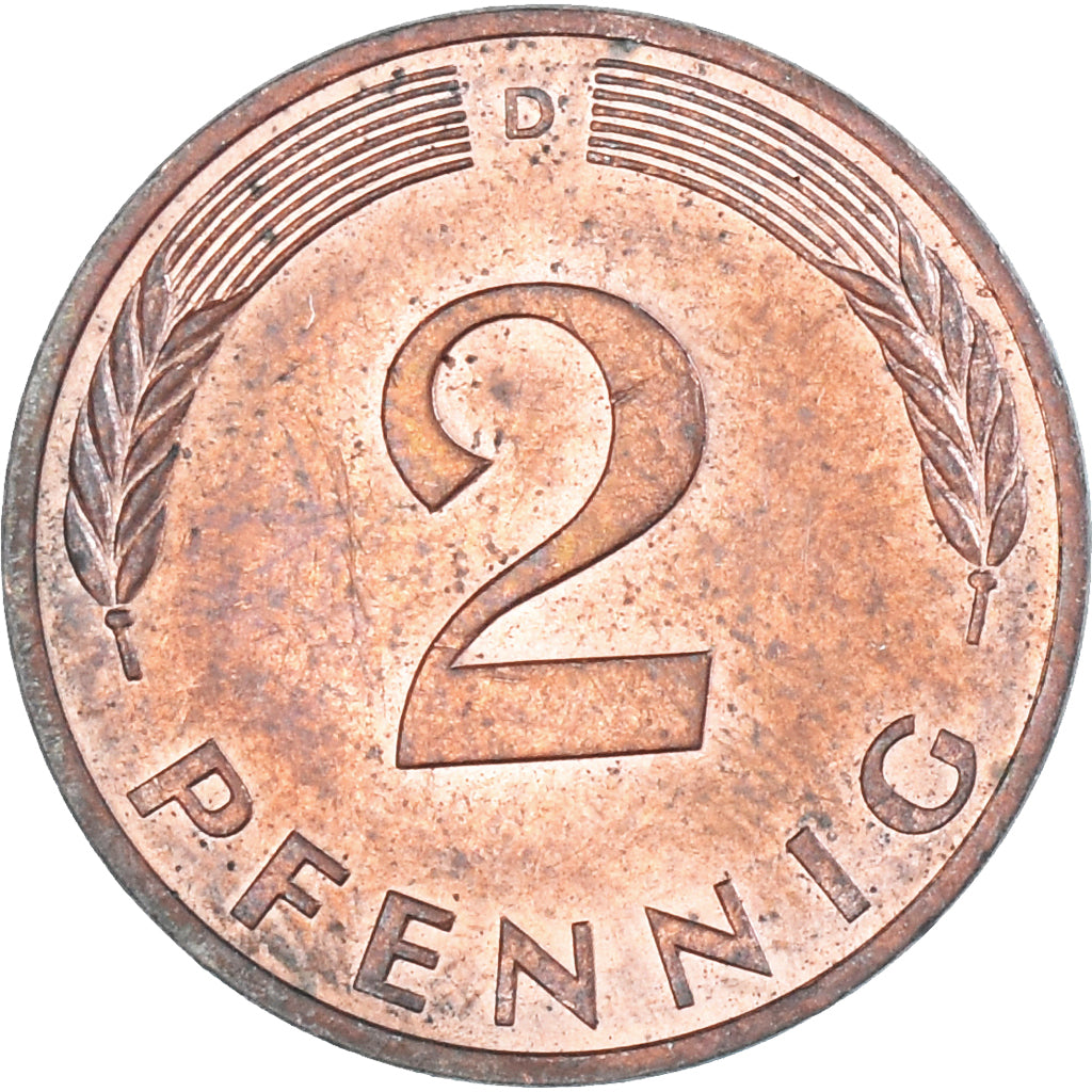 Moneta, Germania, 2 Pfennig, 1982