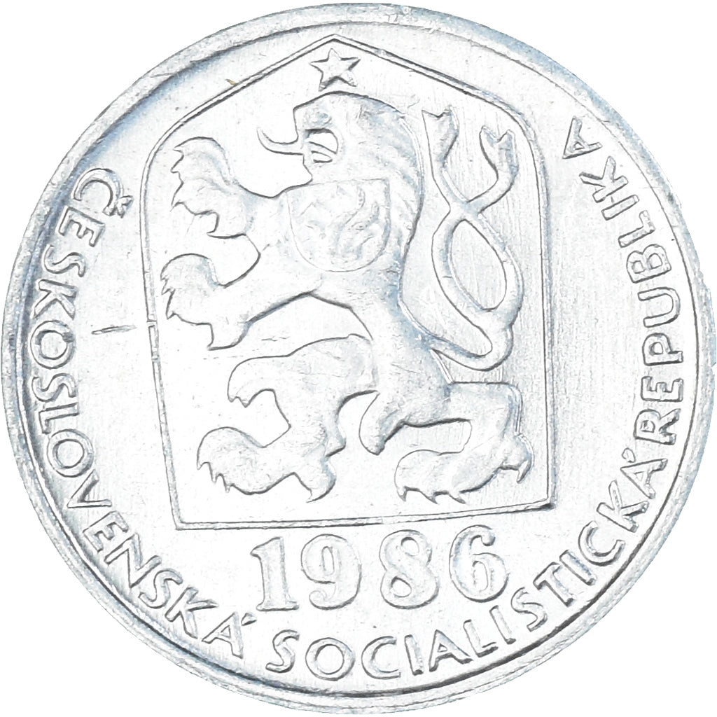Coin, Czechoslovakia, 10 Haleru, 1986