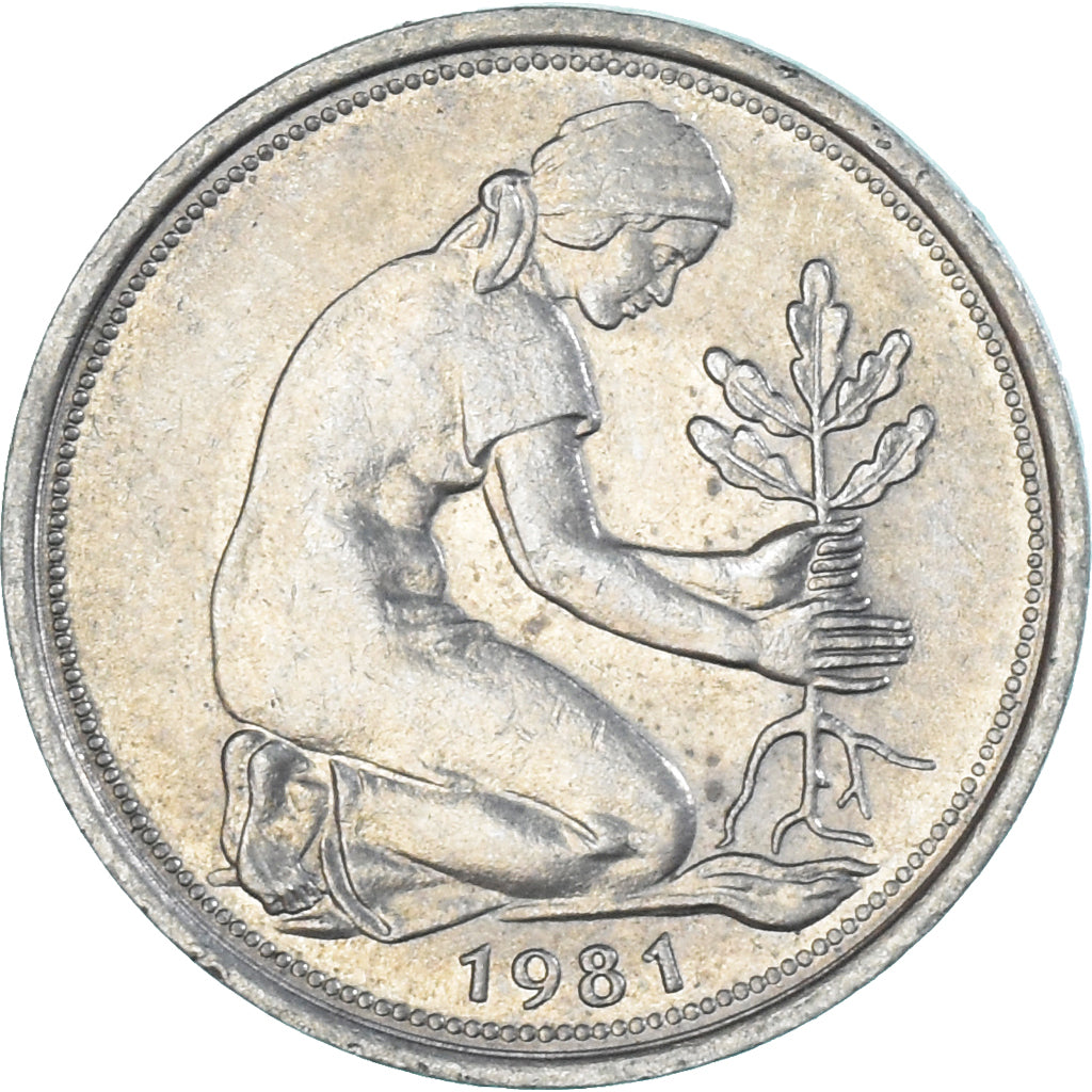 Moneta, Niemcy, 50 Pfennig, 1981