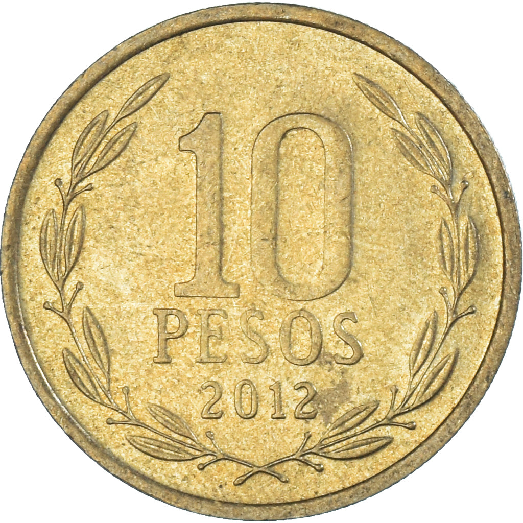 Münze, Chile, 10 Pesos, 2012