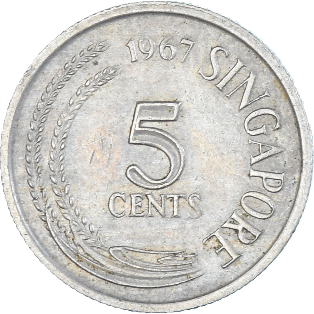 Munten, Singapur, 5 Cents, 1967
