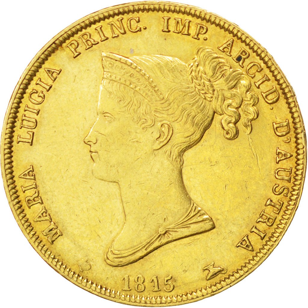 STATI ITALIANI, PARMA, Maria Luigia, 40 Lire, 1815, Parma, BB+, Oro, KM:32