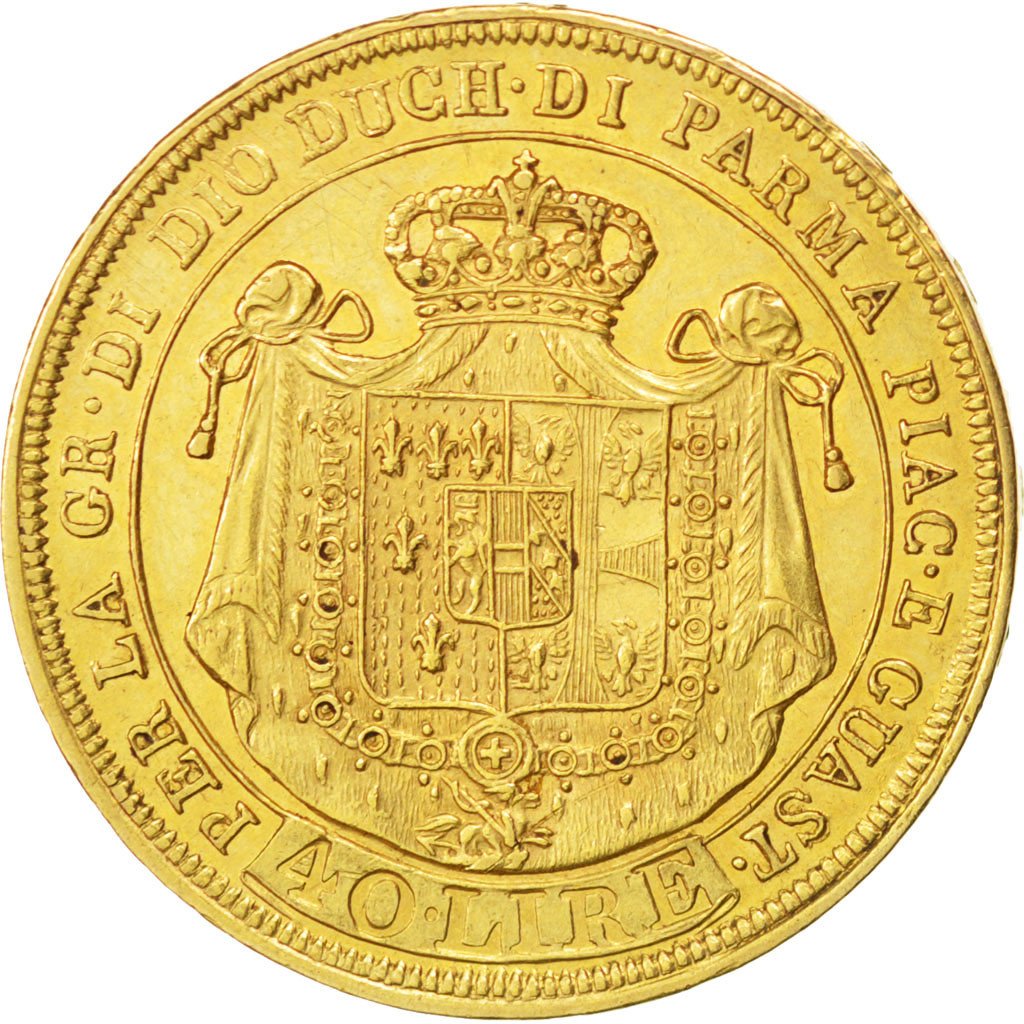 STATI ITALIANI, PARMA, Maria Luigia, 40 Lire, 1815, Parma, BB+, Oro, KM:32