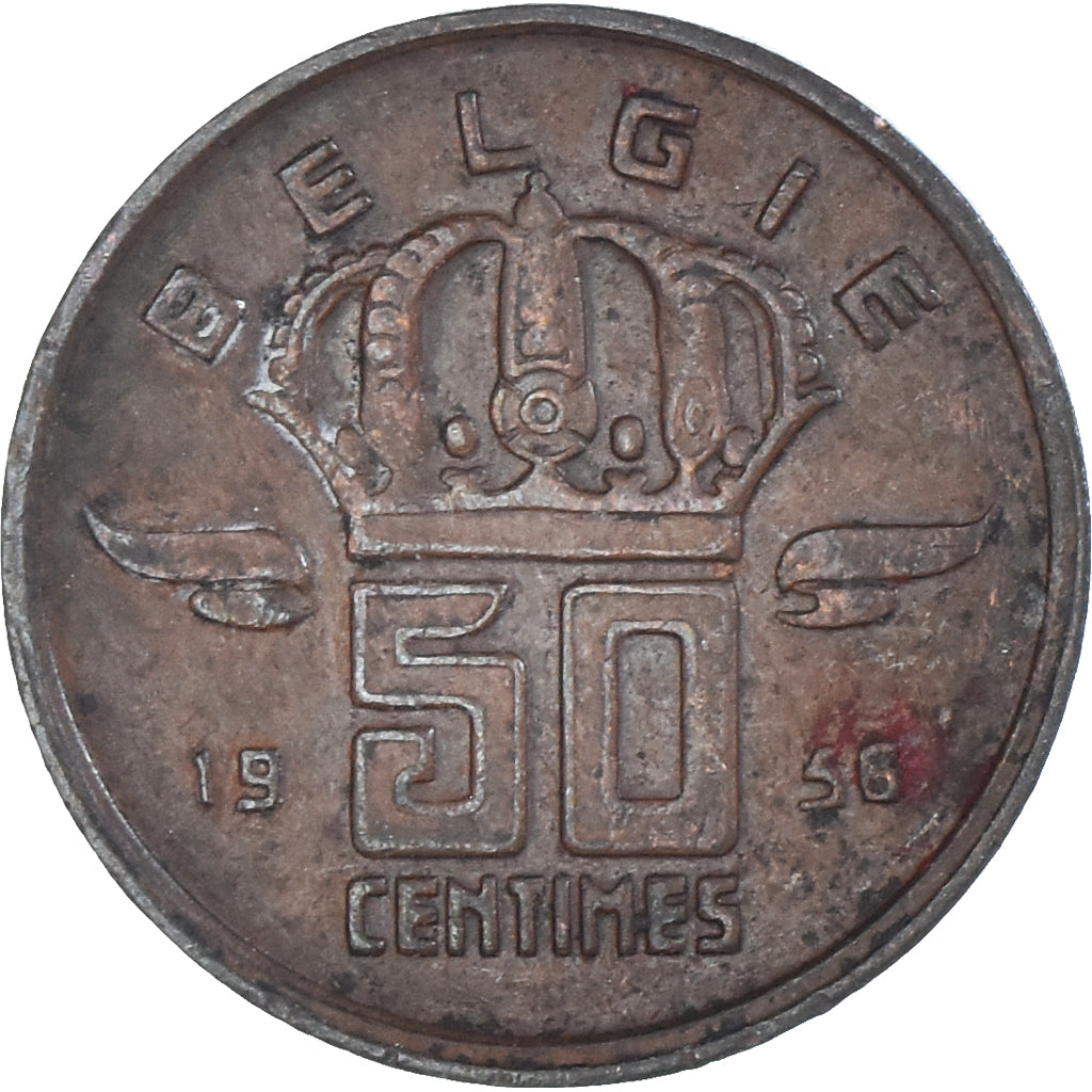 Monnaie, Belgique, 50 Centimes, 1956