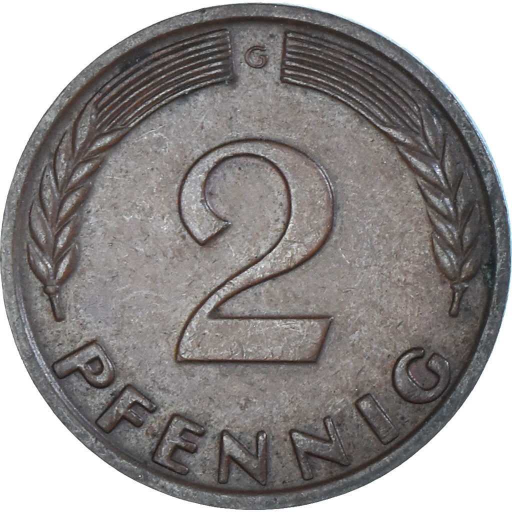 Coin, Germany, 2 Pfennig, 1967