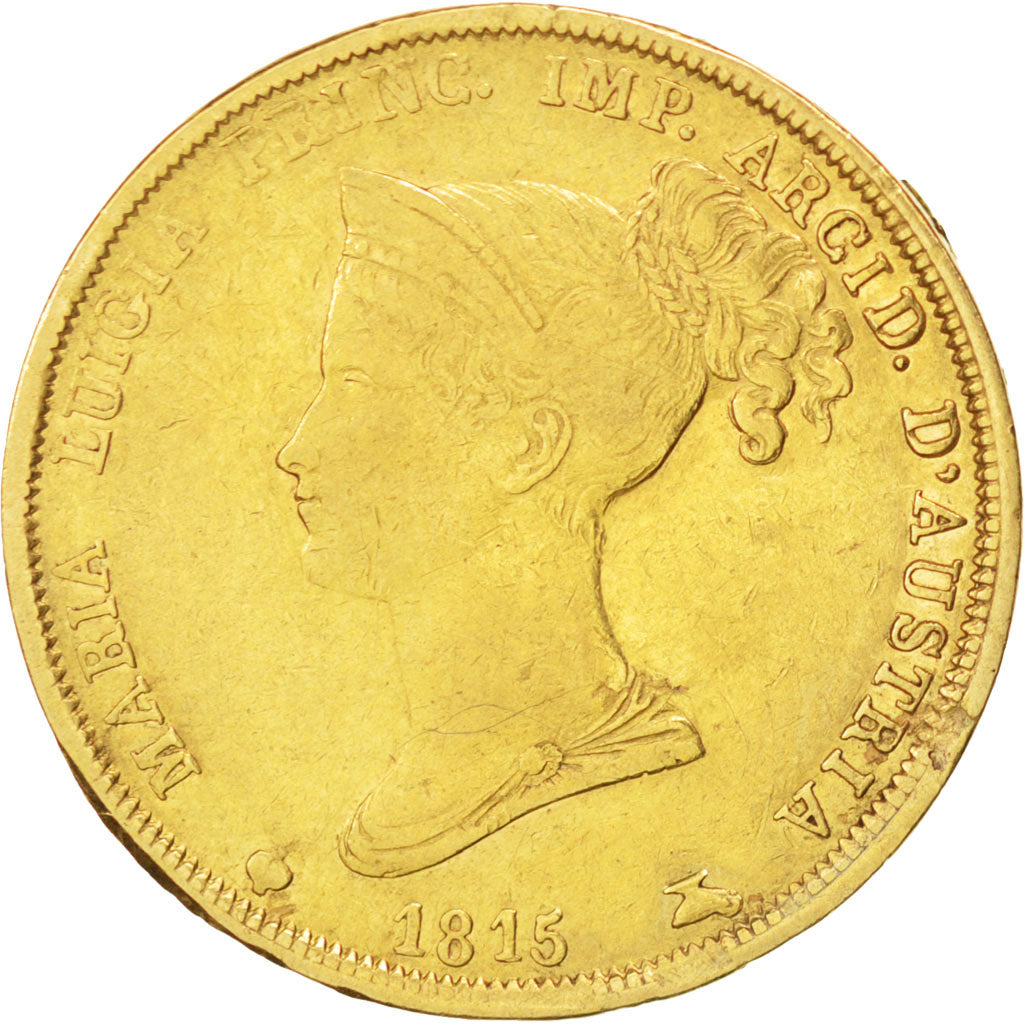 ITALIAN STATES, 40 Lire, 1815, Parma, KM #32, VF(30-35), Gold, 12.84