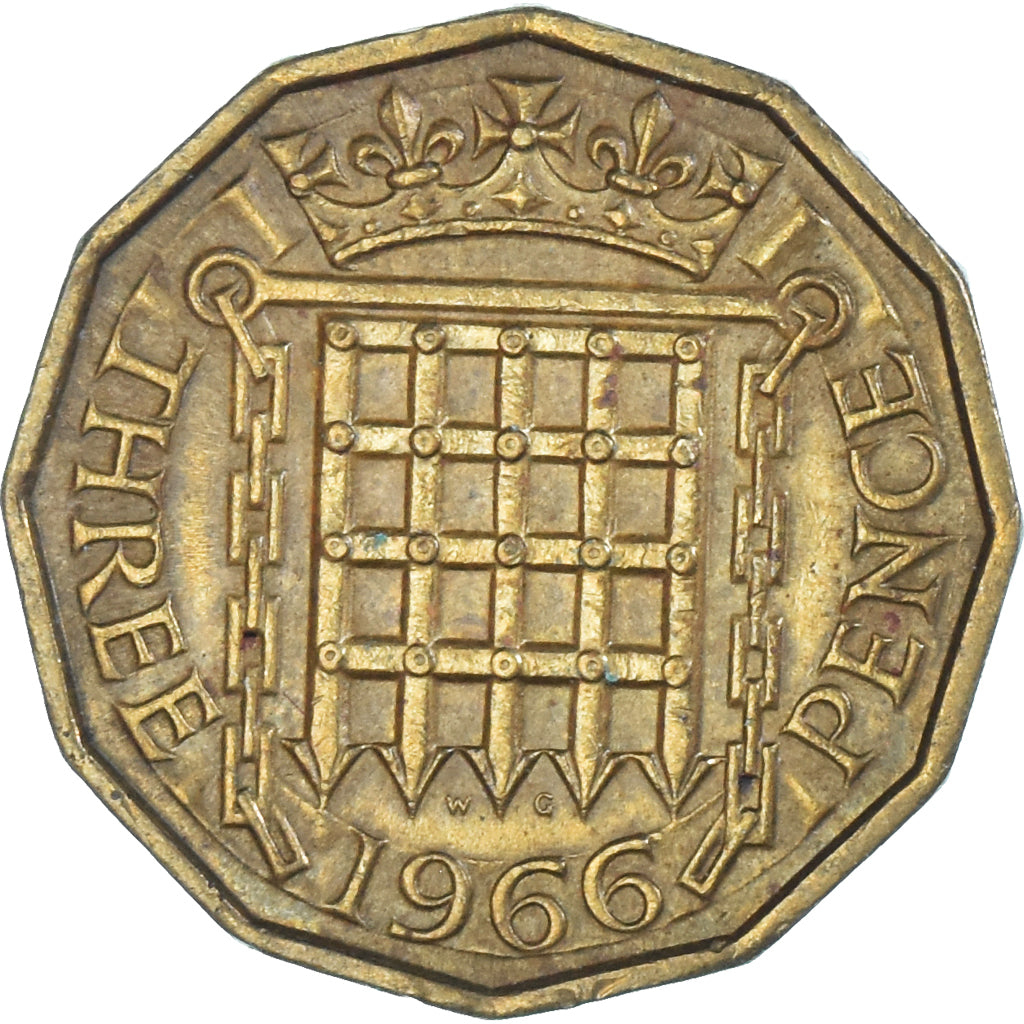 Moneta, Wielka Brytania, 3 Pence, 1966