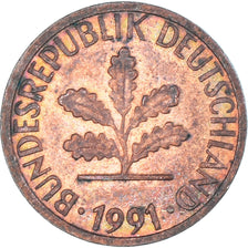 Coin, Germany, Pfennig, 1991