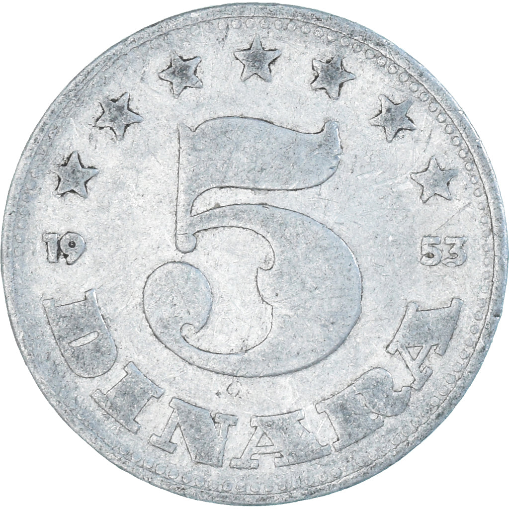 Moneta, Jugosławia, 5 Dinara, 1953