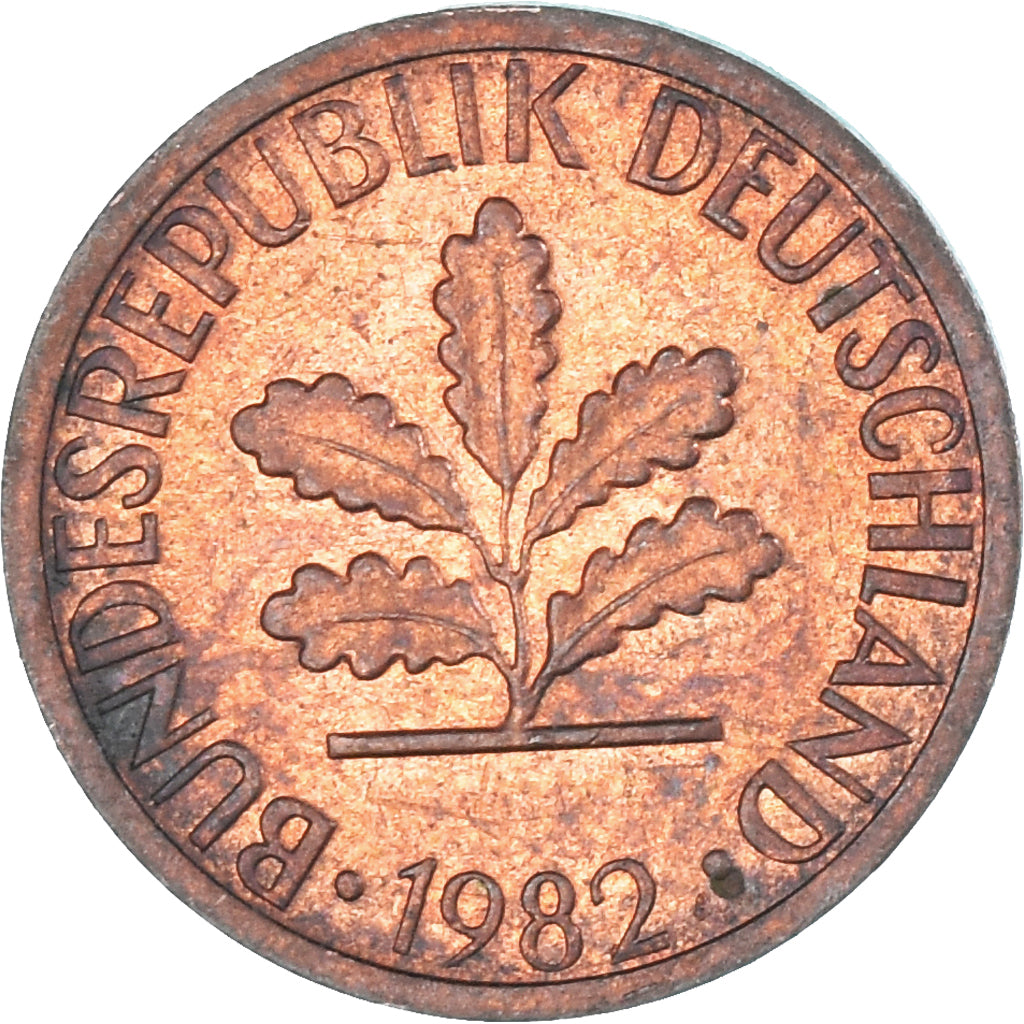 Moneta, Niemcy, Pfennig, 1982