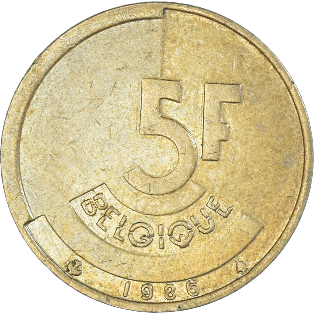 Münze, Belgien, 5 Francs, 5 Frank, 1989