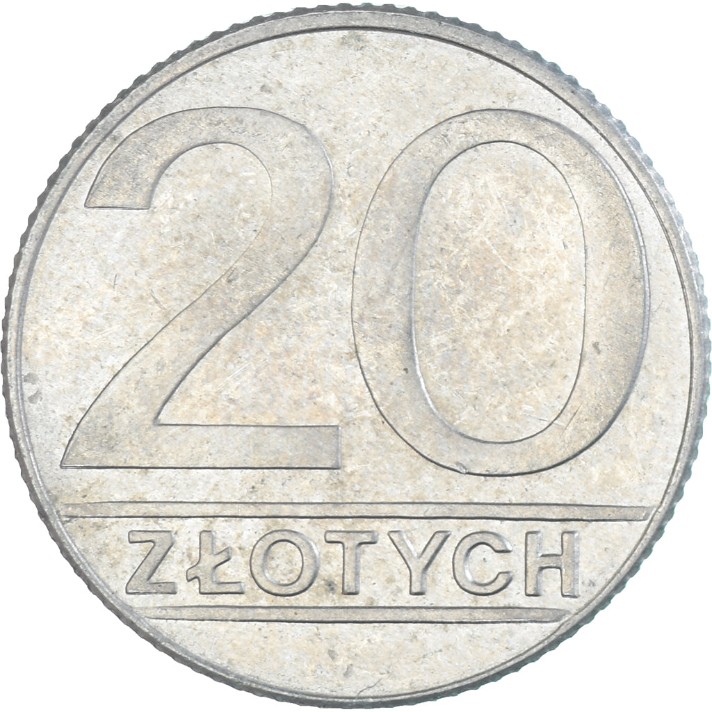 Moneda, Polonia, 20 Zlotych, 1989