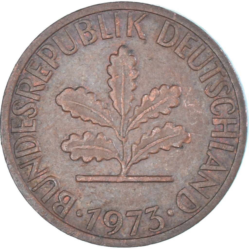 Moneda, Alemania, Pfennig, 1973